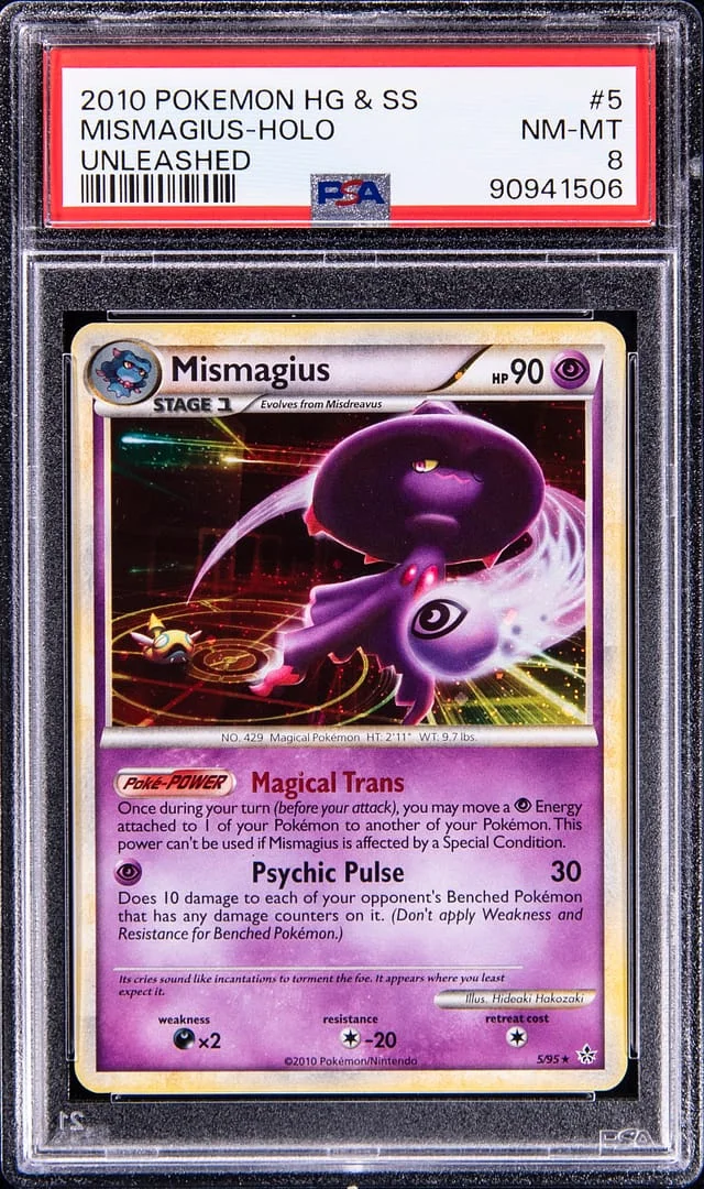 2010 Pokemon HeartGold and SoulSilver Unleashed Rare Holofoil Mismagius #5 card image