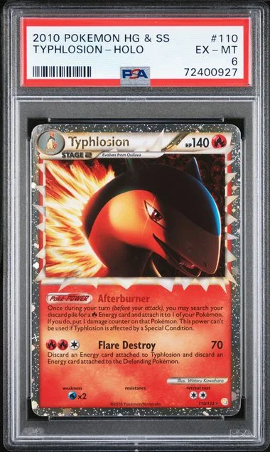 2010 Pokemon HeartGold & SoulSilver Holofoil Typhlosion #110 card image