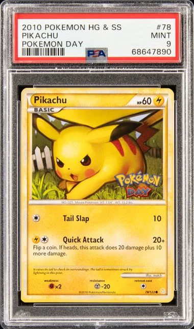 2010 Pokemon Heartgold & Soulsilver Pokemon Day Pikachu #78 card image