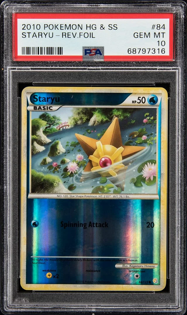 2010 Pokemon Heartgold & Soulsilver Reverse Holofoil Staryu #84 card image