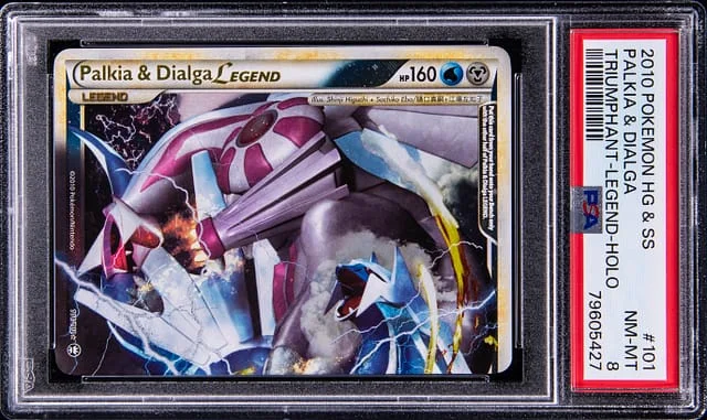 2010 Pokemon Heartgold & Soulsilver Triumphant Palkia & Dialga Legend-Holo #101 card image
