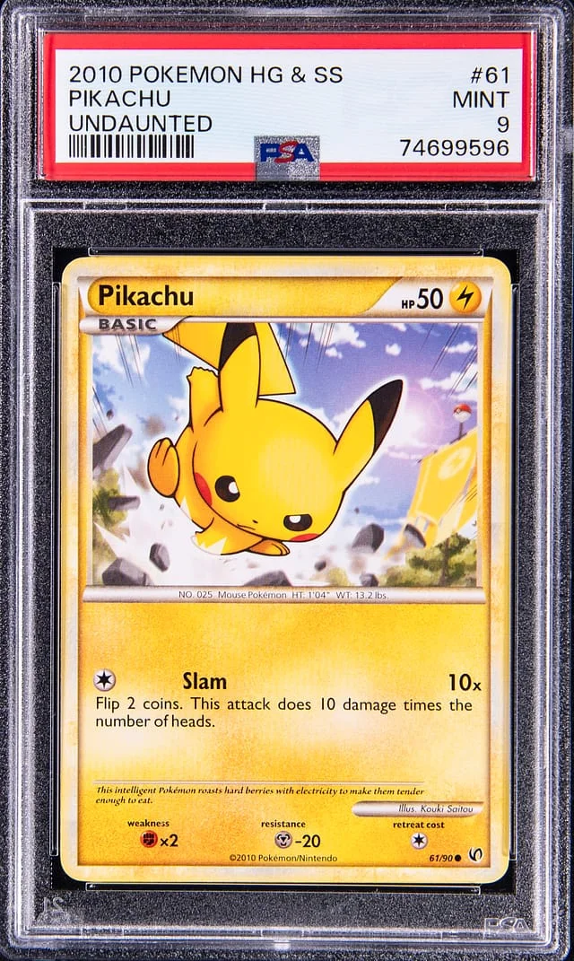 2010 Pokemon Heartgold & Soulsilver Undaunted Pikachu #61 card image