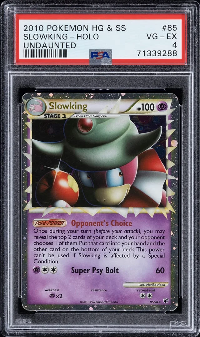 2010 Pokemon Heartgold & Soulsilver Undaunted Rare Holofoil Slowking #85 card image