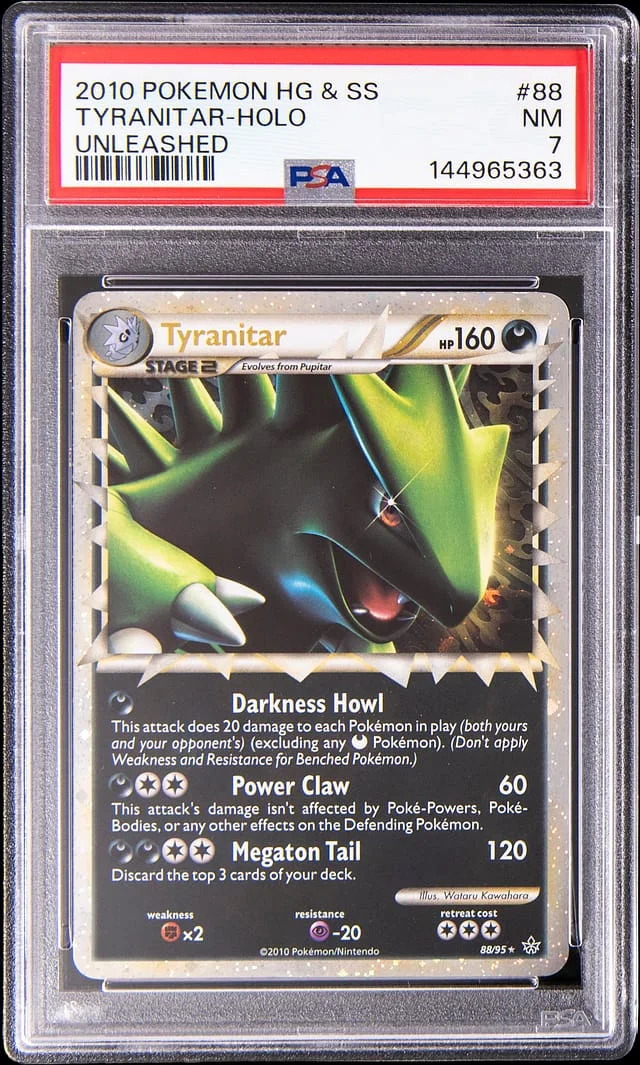 2010 Pokemon Heartgold & Soulsilver Unleashed Holo Tyranitar #88 card image
