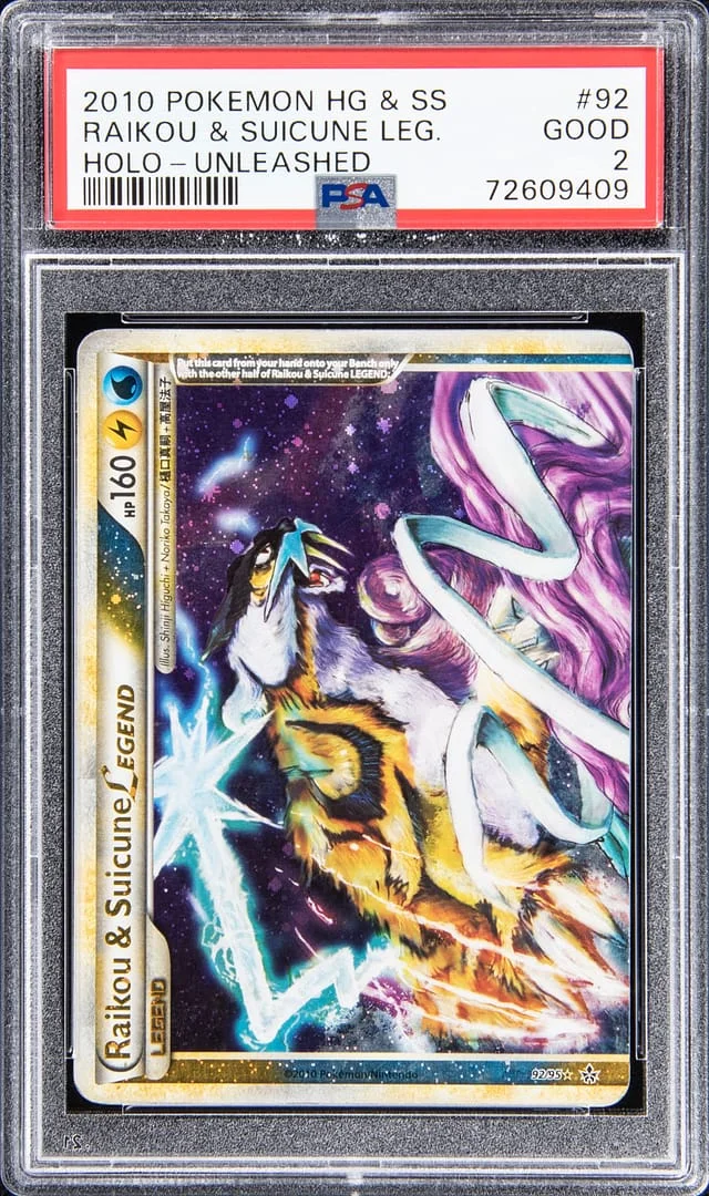 2010 Pokemon HG & SS Holo - Unleashed Raikou & Suicune Legend #92 card image
