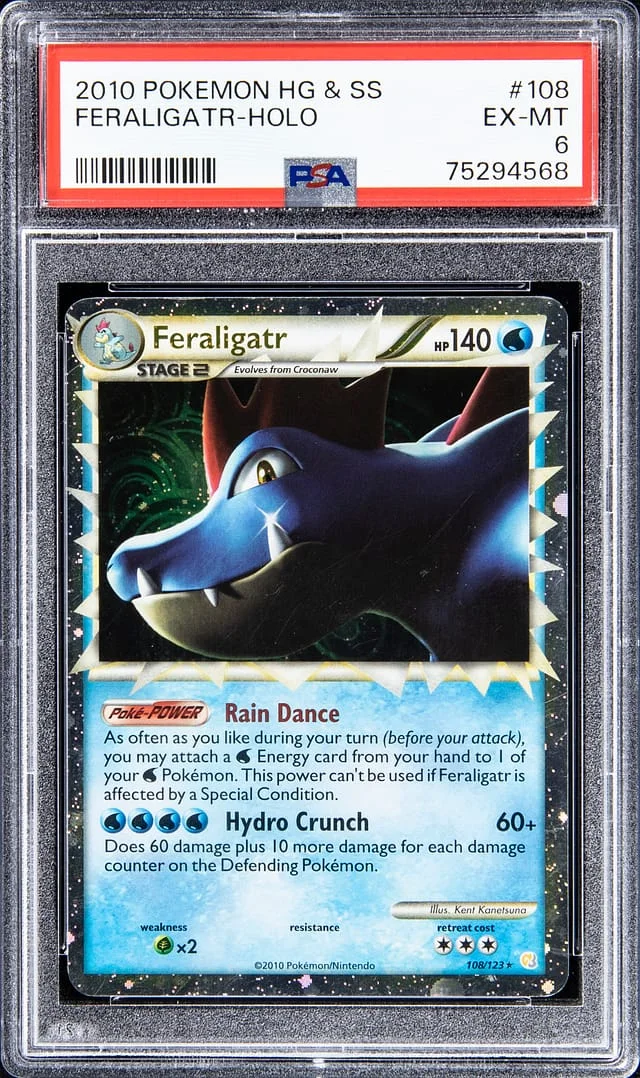 2010 Pokemon HG & SS Holofoil Feraligatr #108 card image