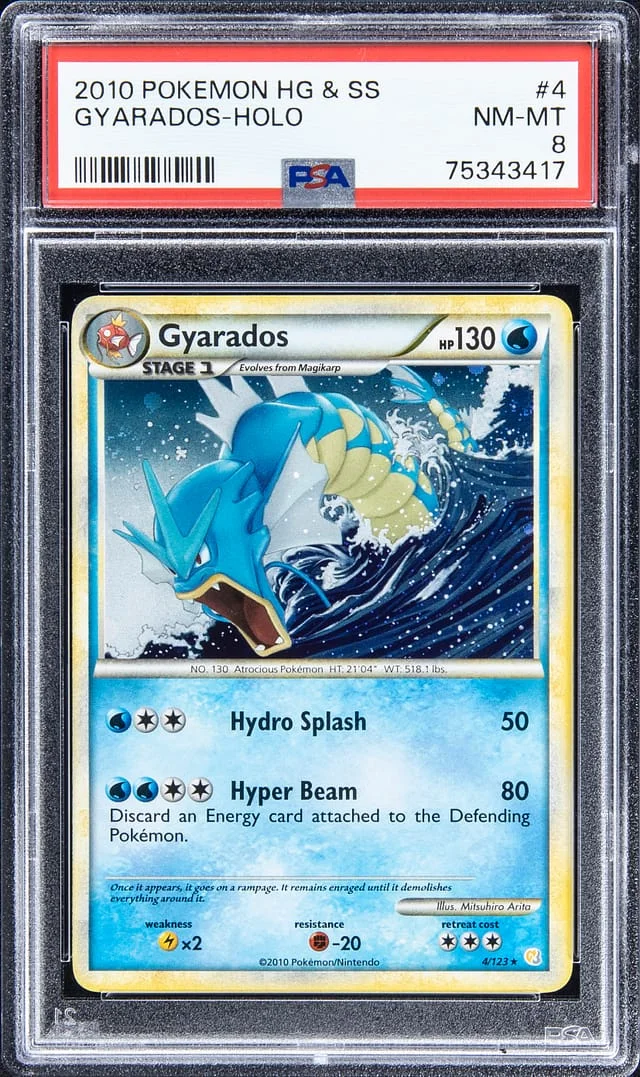 2010 Pokemon HG & SS Holofoil Gyarados #4 card image