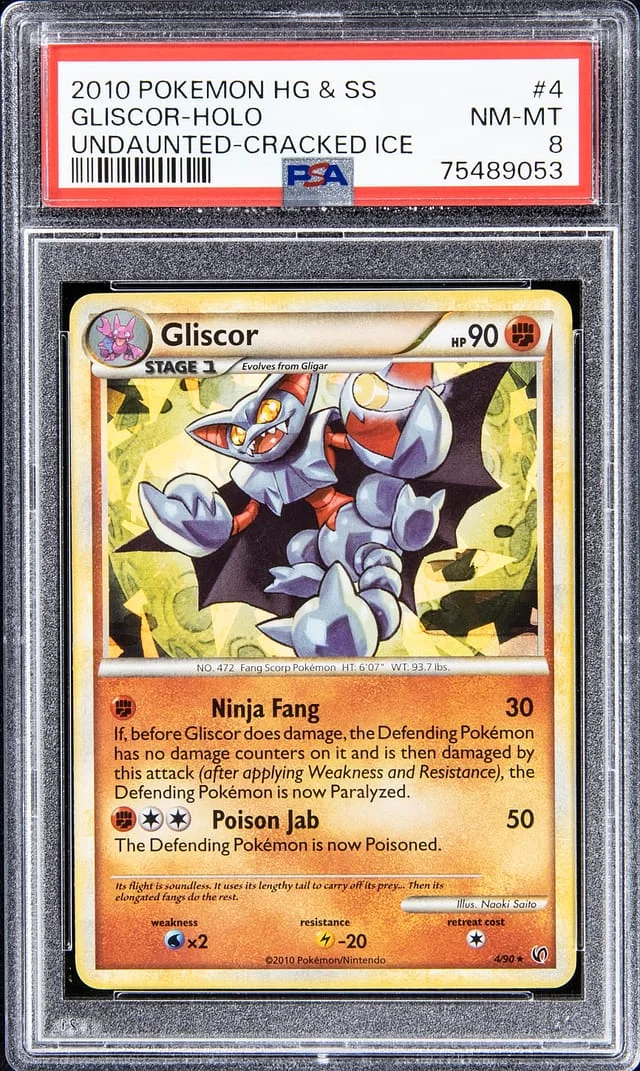 2010 Pokemon HG & SS Holofoil - Undaunted - Cracked Ice Gliscor #4 card image