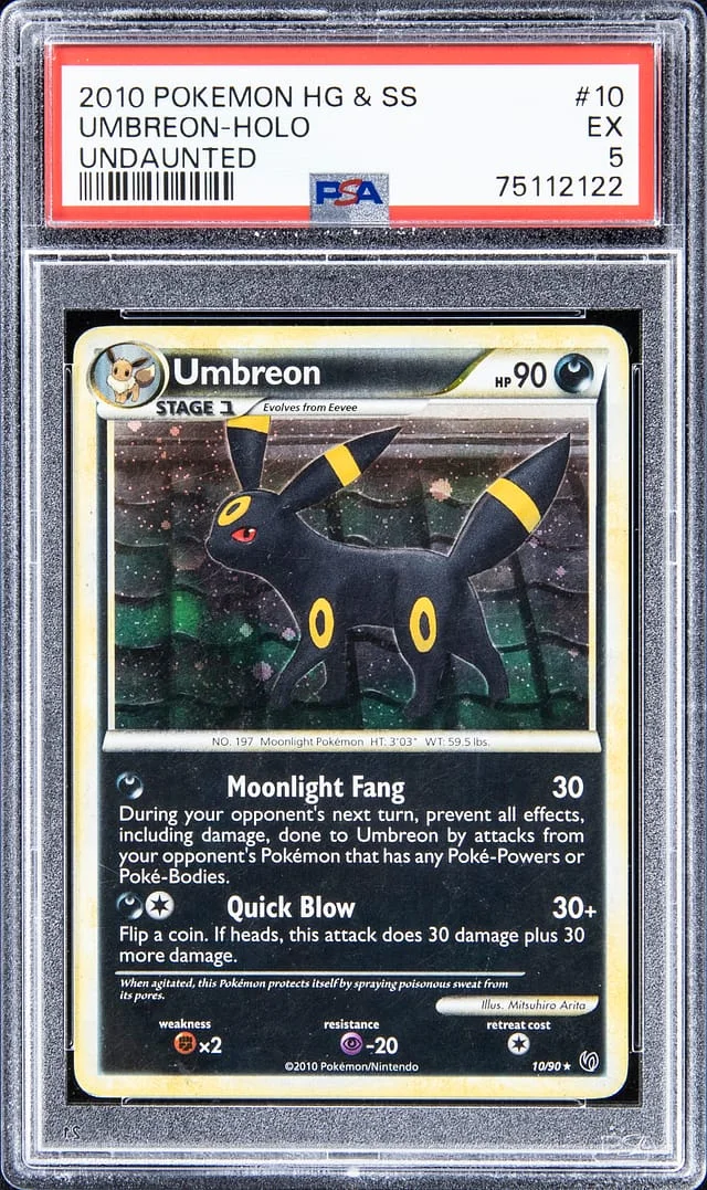 2010 Pokemon HG & SS Holofoil - Undaunted Umbreon #10 card image