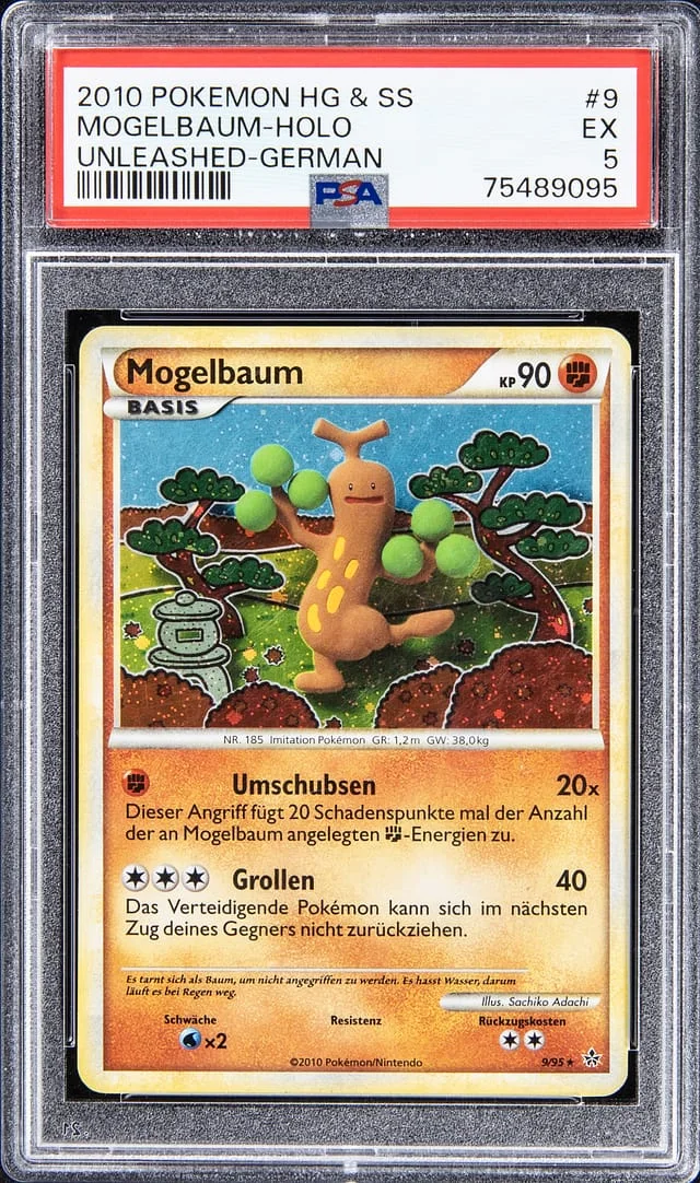 2010 Pokemon HG & SS Holofoil Unleashed - German Mogelbaum #9 card image