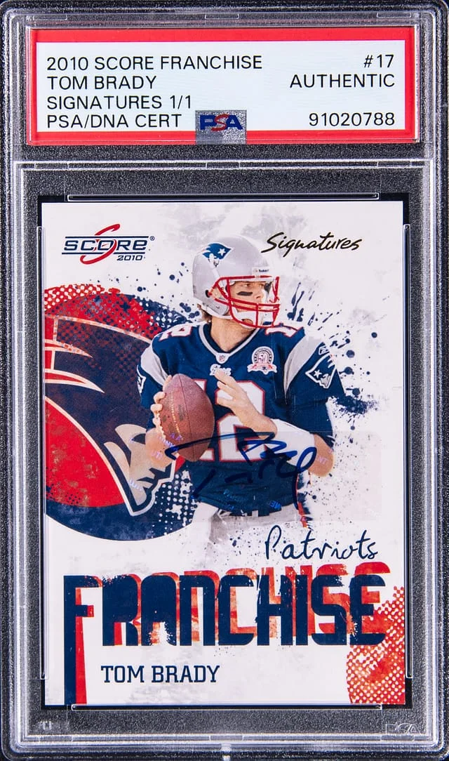 2010 Score Tom Brady Franchise Signatures #17 card image