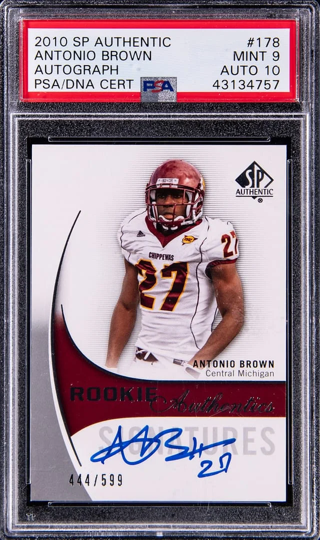 2010 SP Authentic Antonio Brown Autograph #178 card image