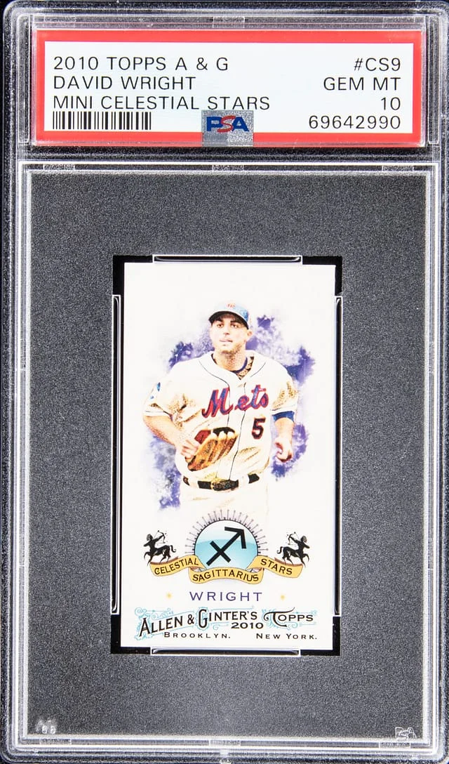 2010 Topps Allen & Ginter David Wright Mini Celestial Stars #CS9 card image