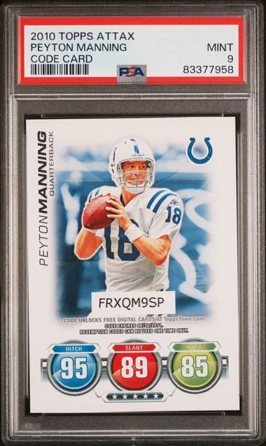 2010 Topps Attax Code Card Peyton Manning #no-number card image