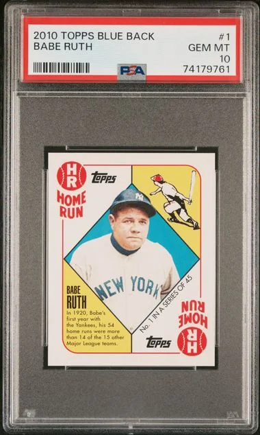 2010 Topps Babe Ruth Blue Back #1 card image
