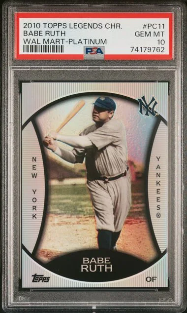 2010 Topps Babe Ruth Legends Platinum Chrome Wal Mart Cereal #PC11 card image