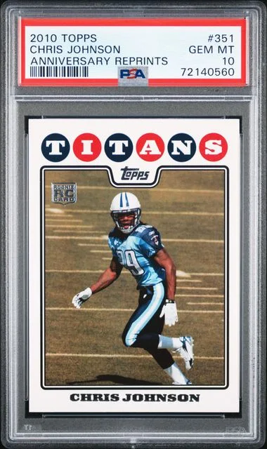2010 Topps Chris Johnson Anniversary Reprints #351 card image