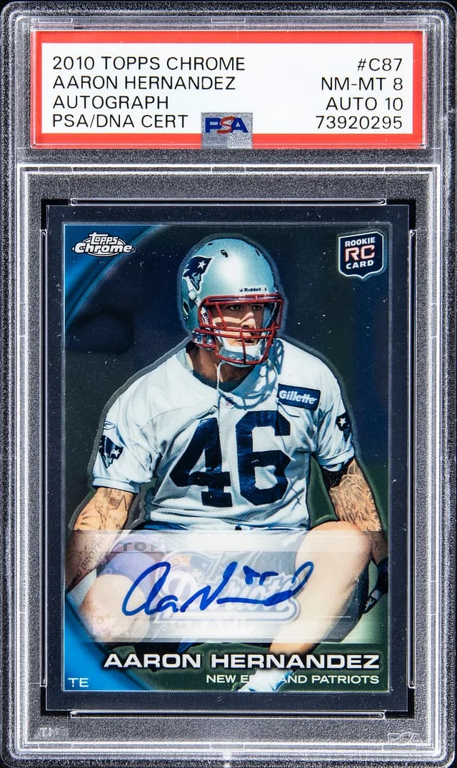 2010 Topps Chrome Aaron Hernandez Autograph #C87 card image