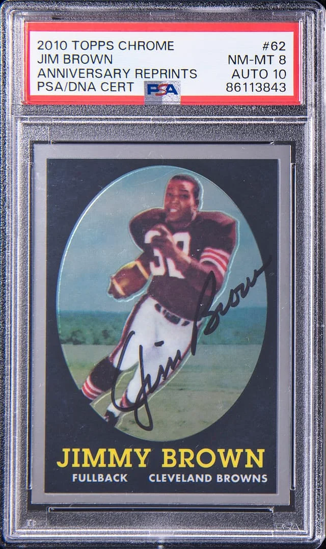 2010 Topps Chrome Jim Brown Anniversary Reprints #62 card image