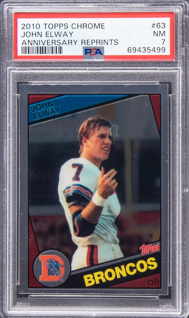 2010 Topps Chrome John Elway Anniversary Reprints #63 card image