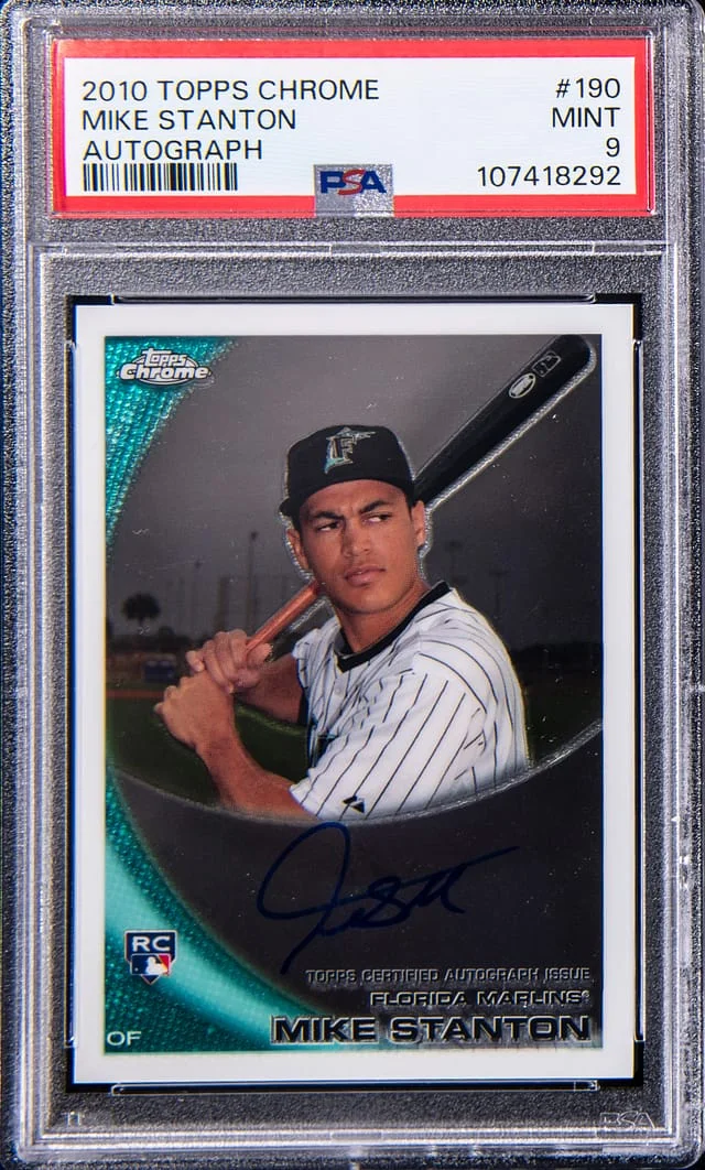 2010 Topps Chrome Mike "Giancarlo" Stanton Autograph #190 card image