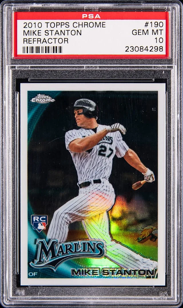 2010 Topps Chrome Mike Stanton Refractor #190 card image