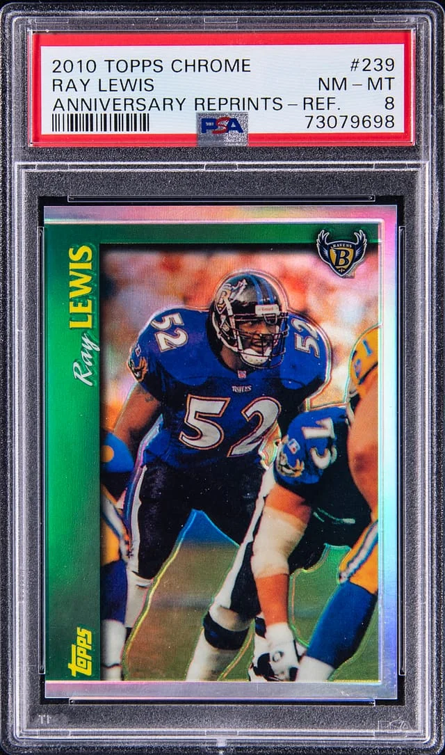 2010 Topps Chrome Ray Lewis Anniversary Reprints Refractor #239 card image