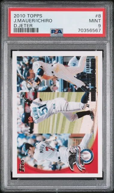 2010 Topps Derek Jeter/Ichiro/Joe Mauer #8 card image