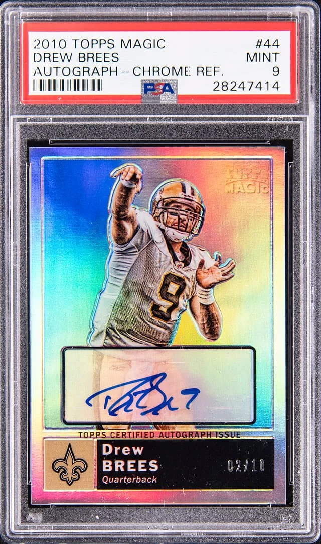 2010 Topps Drew Brees Magic Autograph Chrome Refractor #44 card image