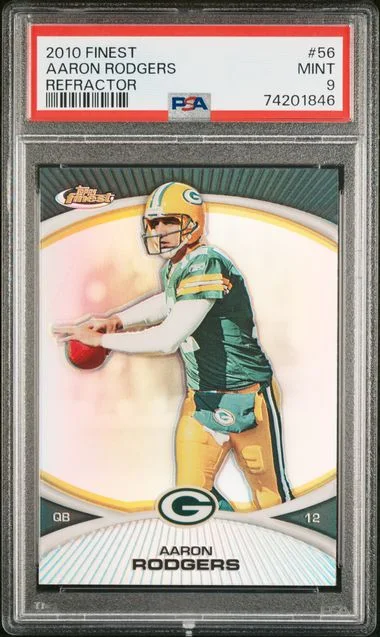 2010 Topps Finest Aaron Rodgers Refractor #56 card image