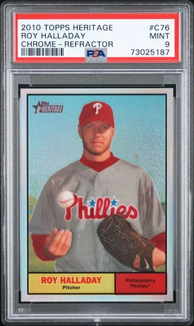 2010 Topps Heritage Chrome Roy Halladay Refractor #C76 card image