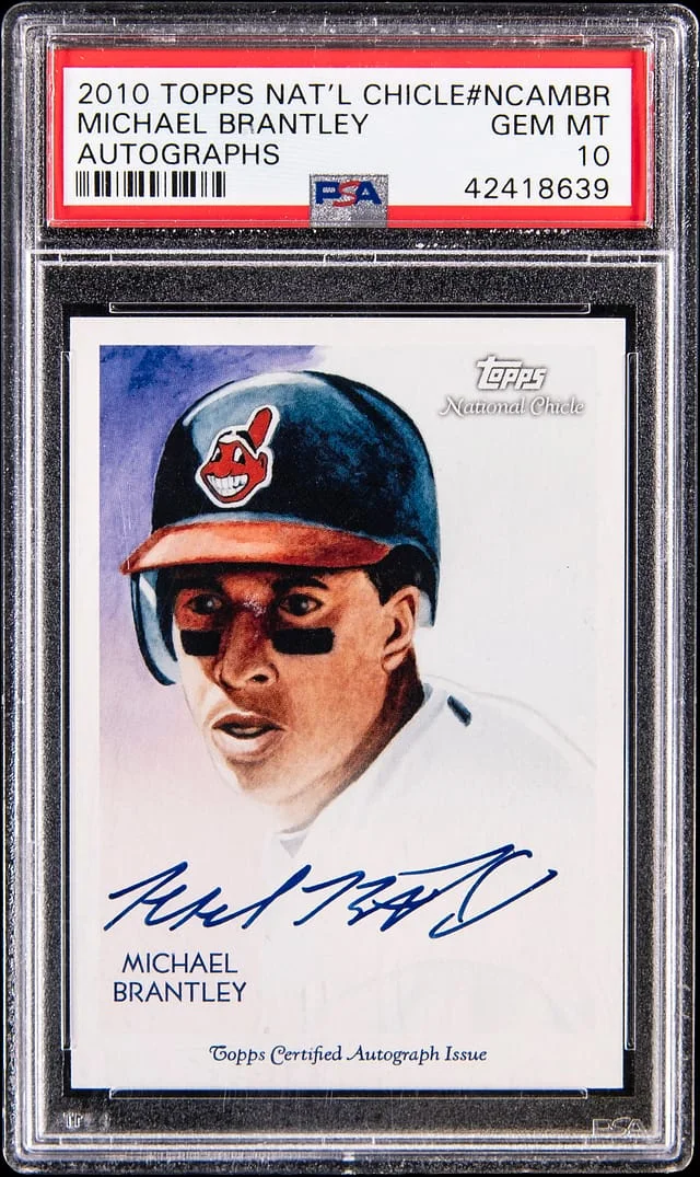 2010 Topps Michael Brantley National Chicle Autographs #NCA-MBR card image