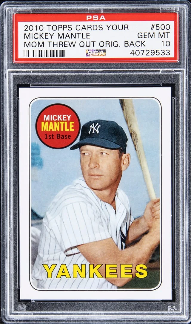 2010 Topps Mickey Mantle Cards Your Mom Threw Out Original Back #500 card image