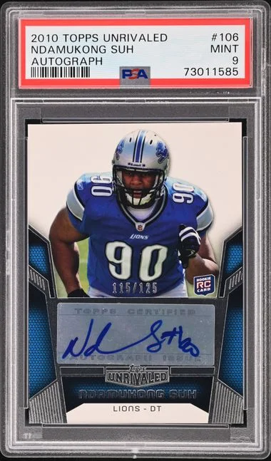 2010 Topps Ndamukong Suh Unrivaled Autograph #106 card image