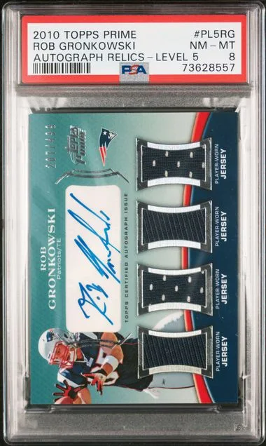 2010 Topps Rob Gronkowski Prime Autograph Relics Level 5 #PL5-RG card image