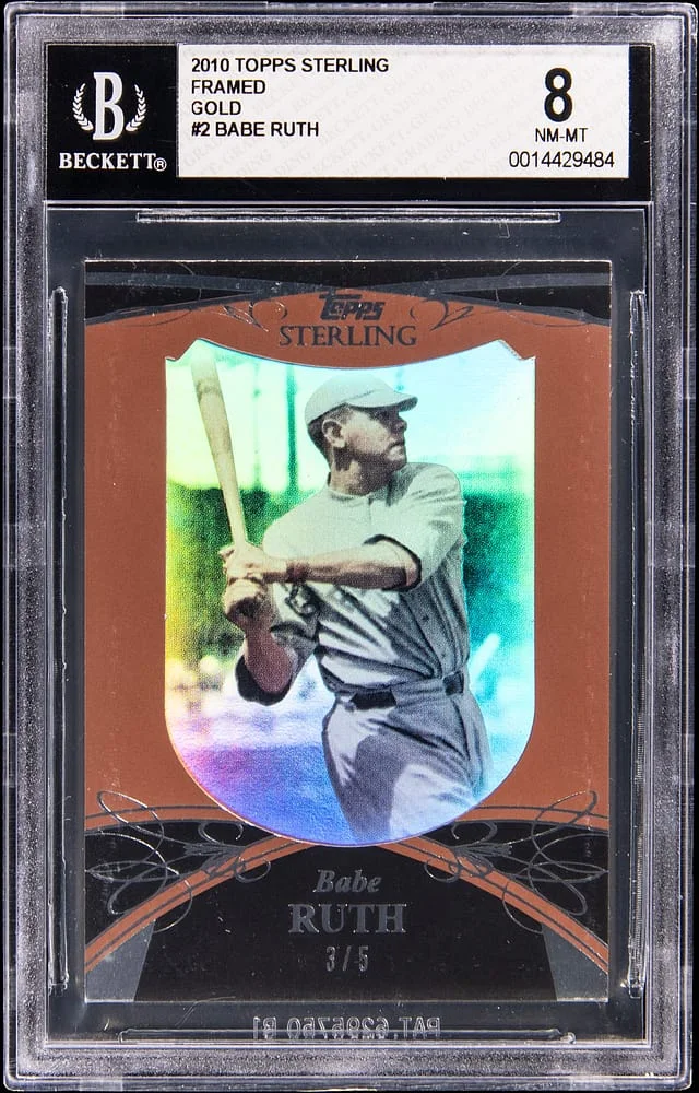 2010 Topps Sterling Babe Ruth Framed Gold #2 card image