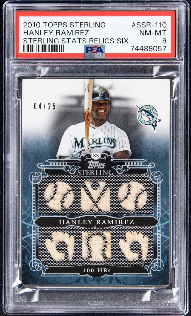 2010 Topps Sterling Hanley Ramirez Sterling Stats Relic Six #SSR-110 card image