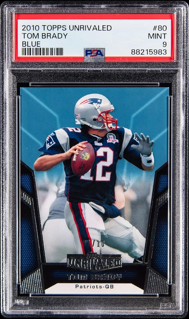 2010 Topps Tom Brady Unrivaled Blue #80 card image
