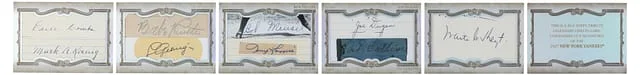 2010 Topps Tribute 1927 New York Yankees Multi-Signed Card Featuring (9) Signatures, Including Babe Ruth, Lou Gehrig, Tony Lazzeri Legendary Lineups #LL-NYY27 card image