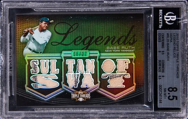 2010 Topps Triple Threads Babe Ruth Legend Relics Sepia #TTRL-25 card image