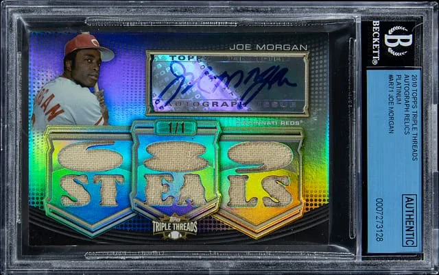 2010 Topps Triple Threads Joe Morgan Autograph Relics Platinum #TTAR-71 card image