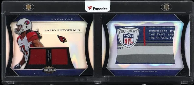 2010 Topps Triple Threads Larry Fitzgerald Game-Used Laundry Tags #TTLT-4 card image