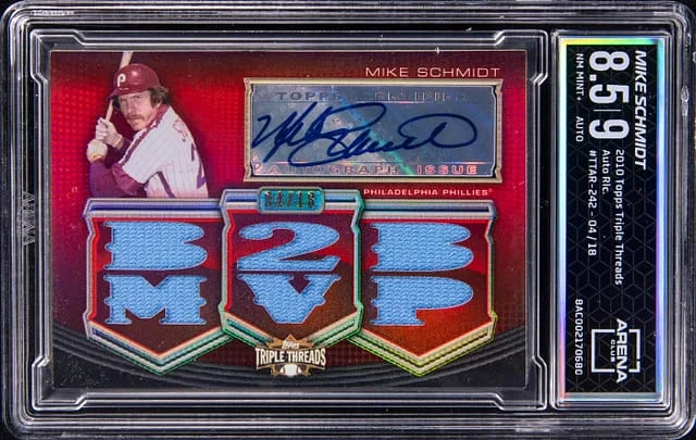 2010 Topps Triple Threads Mike Schimidt Autograph Relic #TTAR-242 card image