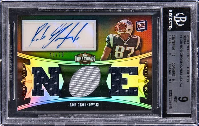 2010 Topps Triple Threads Rob Gronkowski Sepia #113 card image
