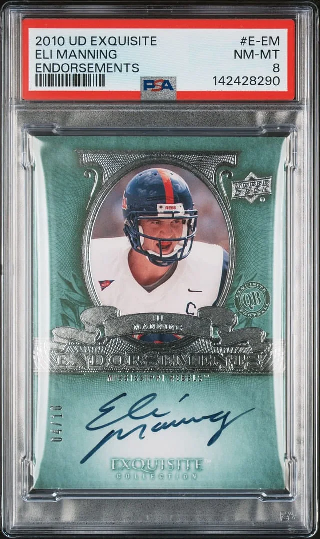 2010 Upper Deck Eli Manning Exquisite Endorsements #E-EM card image