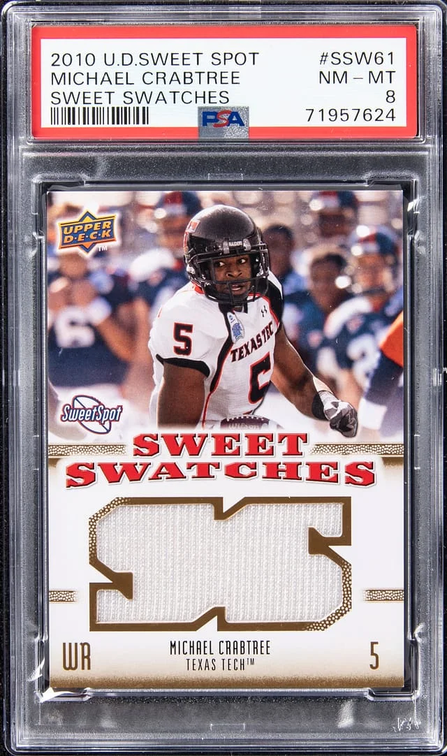 2010 Upper Deck Sweet Spot Michael Crabtree Sweet Swatches #SSW61 card image