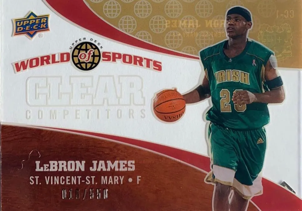 2010 Upper Deck World of Sports Lebron James Clear Competitors #CC-1 card image