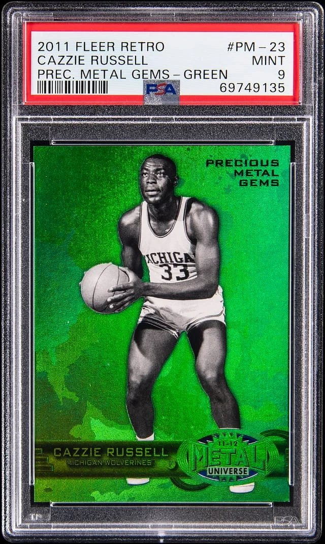 2011-12 Fleer Retro Cazzie Russell Precious Metal Gems (PMG) Green #PM-23 card image