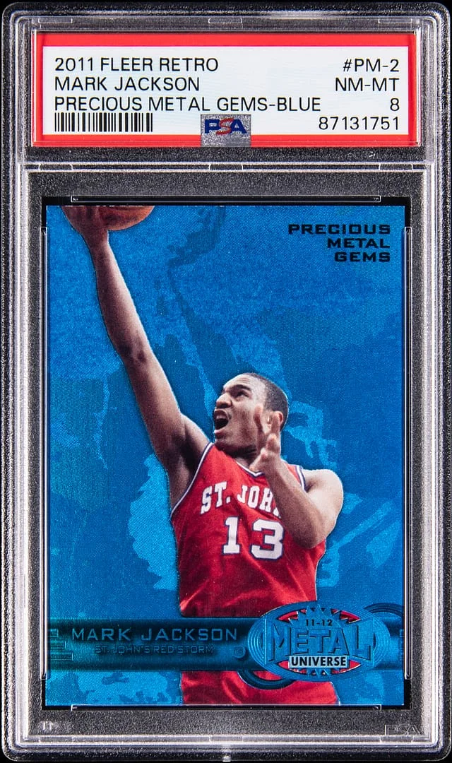 2011-12 Fleer Retro Mark Jackson Precious Metal Gems Blue #PM-2 card image