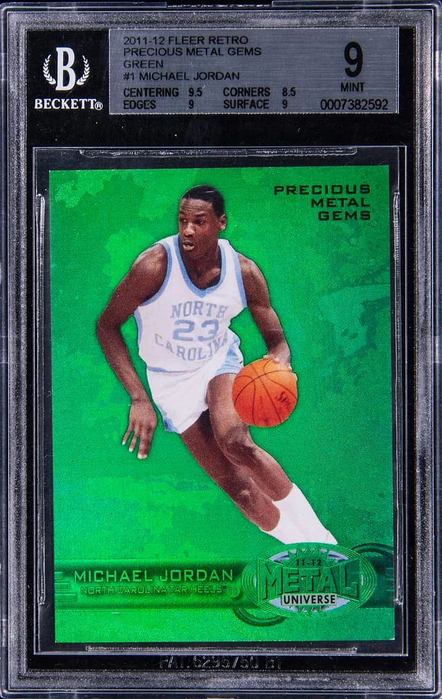 2011-12 Fleer Retro Michael Jordan Precious Metal Gems (PMG) Red #PM-1 card image